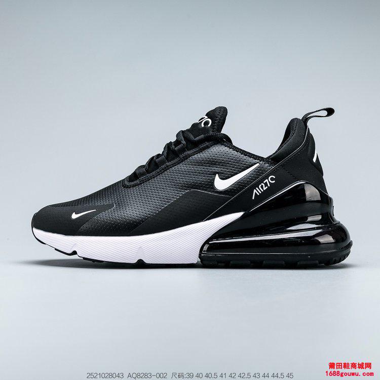耐克 Nike Air Max 270 皮面半掌气垫跑步鞋 货号：